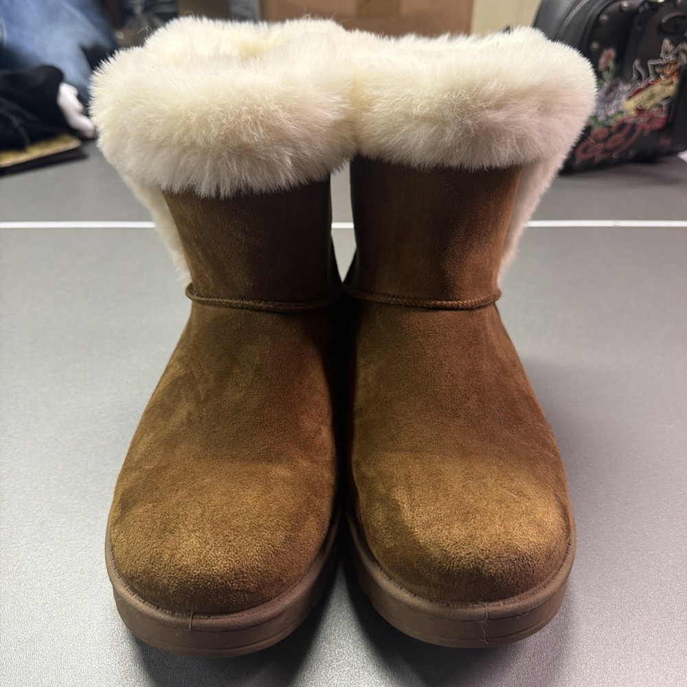 So Goods For Life Paulina BrownFurry Boots - Womens 8 Great‎